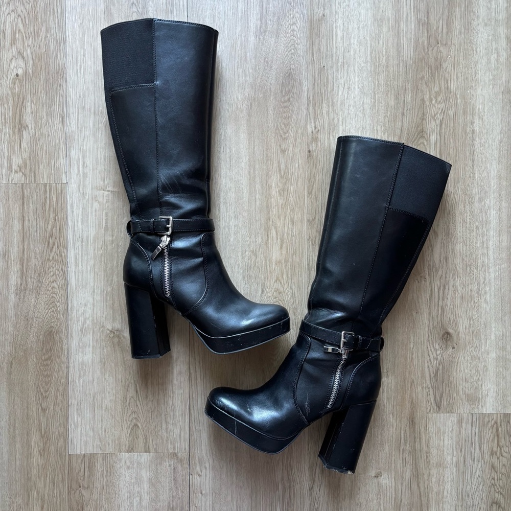 Black Knee-High Boots